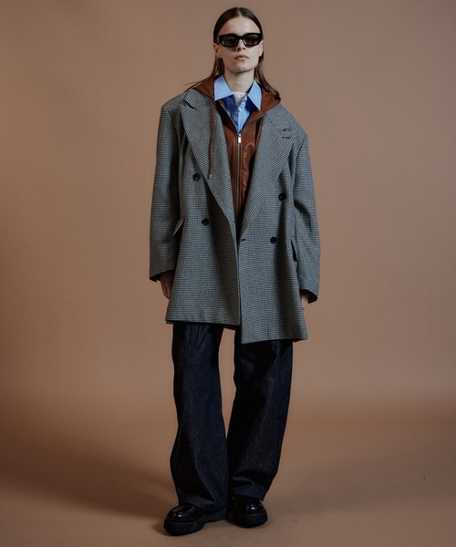 MAISON SPECIAL（メゾンスペシャル）の「Oversized Jacket Coat/オーバージャケットコート（テーラードジャケット・レディース・ブラウン/ブラック・FREE）」の11枚目の写真