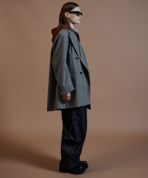 MAISON SPECIAL（メゾンスペシャル）の「Oversized Jacket Coat/オーバージャケットコート（テーラードジャケット・レディース・ブラウン/ブラック・FREE）」の12枚目の写真