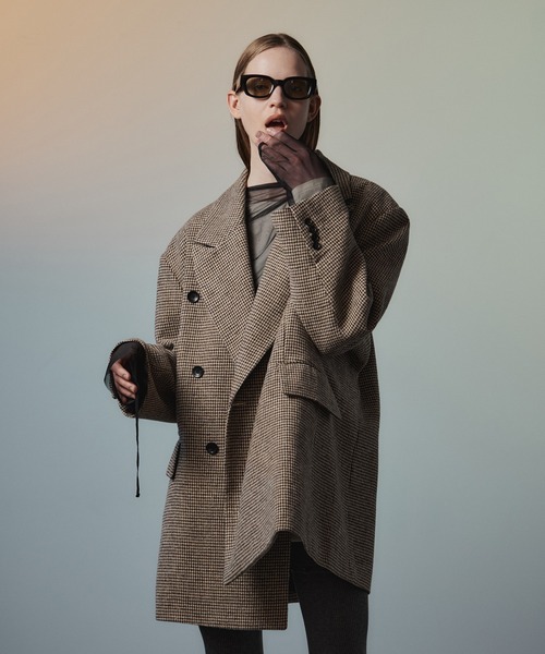MAISON SPECIAL（メゾンスペシャル）の「Oversized Jacket Coat/オーバージャケットコート（テーラードジャケット・レディース・ブラウン/ブラック・FREE）」の13枚目の写真