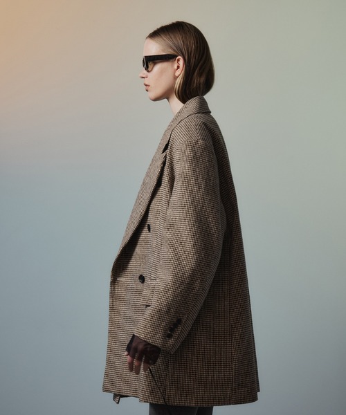MAISON SPECIAL（メゾンスペシャル）の「Oversized Jacket Coat/オーバージャケットコート（テーラードジャケット・レディース・ブラウン/ブラック・FREE）」の14枚目の写真