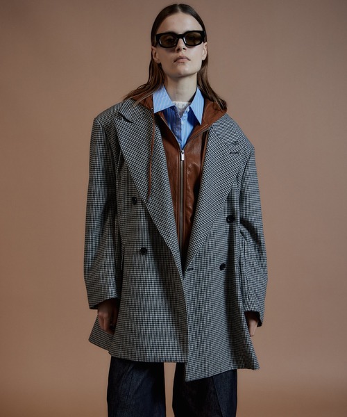 MAISON SPECIAL（メゾンスペシャル）の「Oversized Jacket Coat/オーバージャケットコート（テーラードジャケット・レディース・ブラウン/ブラック・FREE）」の9枚目の写真