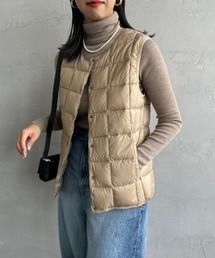 【WEB先行予約】[TAION/タイオン] クルーネック インナーダウンベスト(WEB限定)