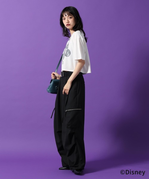PAGEBOY（ページボーイ）の「Disney【ふしぎの国のアリス】チェシャネコショートT（Tシャツ/カットソー・レディース・オフホワイト/ブラック/チャコールグレー・FREE）」の18枚目の写真
