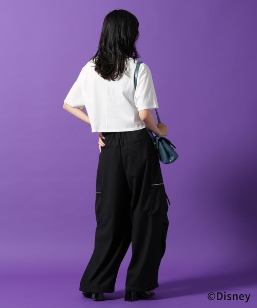 PAGEBOY（ページボーイ）の「Disney【ふしぎの国のアリス】チェシャネコショートT（Tシャツ/カットソー・レディース・オフホワイト/ブラック/チャコールグレー・FREE）」の8枚目の写真
