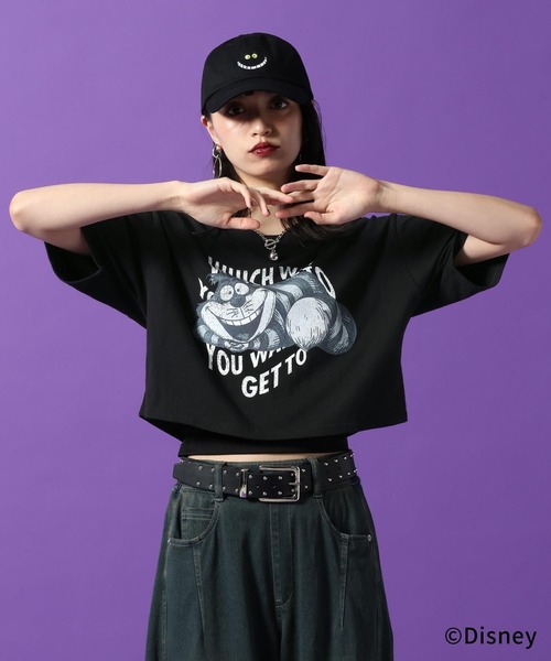 PAGEBOY（ページボーイ）の「Disney【ふしぎの国のアリス】チェシャネコショートT（Tシャツ/カットソー・レディース・オフホワイト/ブラック/チャコールグレー・FREE）」の9枚目の写真