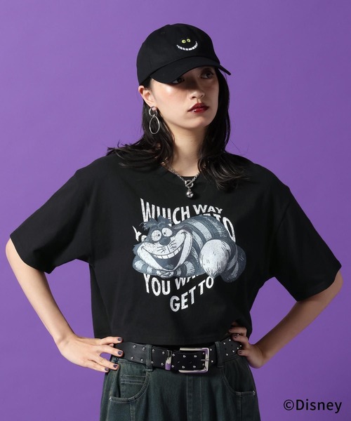 PAGEBOY（ページボーイ）の「Disney【ふしぎの国のアリス】チェシャネコショートT（Tシャツ/カットソー・レディース・オフホワイト/ブラック/チャコールグレー・FREE）」の10枚目の写真