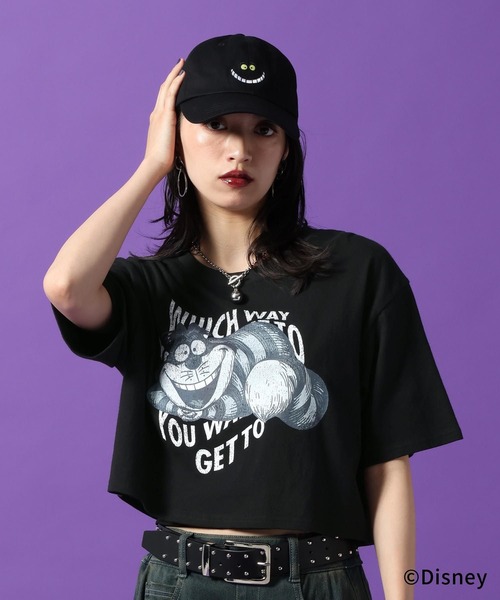 PAGEBOY（ページボーイ）の「Disney【ふしぎの国のアリス】チェシャネコショートT（Tシャツ/カットソー・レディース・オフホワイト/ブラック/チャコールグレー・FREE）」の11枚目の写真
