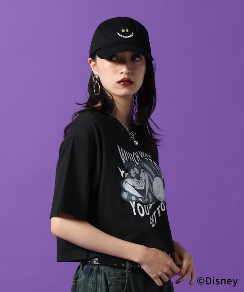 PAGEBOY（ページボーイ）の「Disney【ふしぎの国のアリス】チェシャネコショートT（Tシャツ/カットソー・レディース・オフホワイト/ブラック/チャコールグレー・FREE）」の12枚目の写真