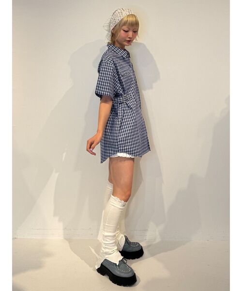 jouetie(ジュエティ)の「ウエストベルトハトメチュニックシャツ(シャツ/ブラウス・レディース・オフホワイト/ブラック・MEDIUM)」の10枚目の写真