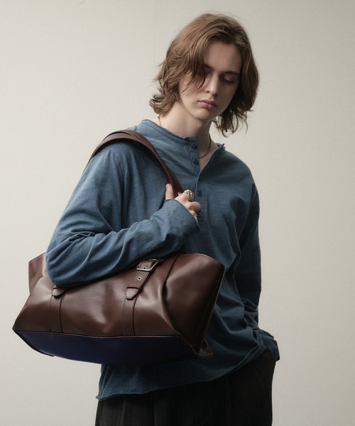 SELLE GLANT（セレグランテ）の「LOW-PROFILE BELT DESIGN BAG / ロープロファイルベルトデザインバッグ（ショルダーバッグ・メンズ・ダークブラウン/ブラック・FREE）」の3枚目の写真