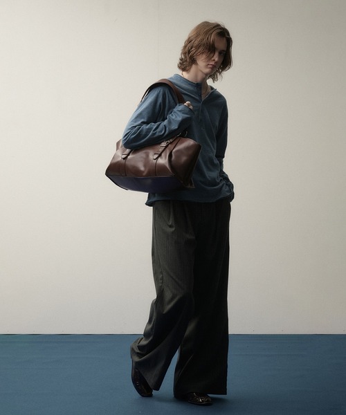 SELLE GLANT（セレグランテ）の「LOW-PROFILE BELT DESIGN BAG / ロープロファイルベルトデザインバッグ（ショルダーバッグ・メンズ・ダークブラウン/ブラック・FREE）」の7枚目の写真