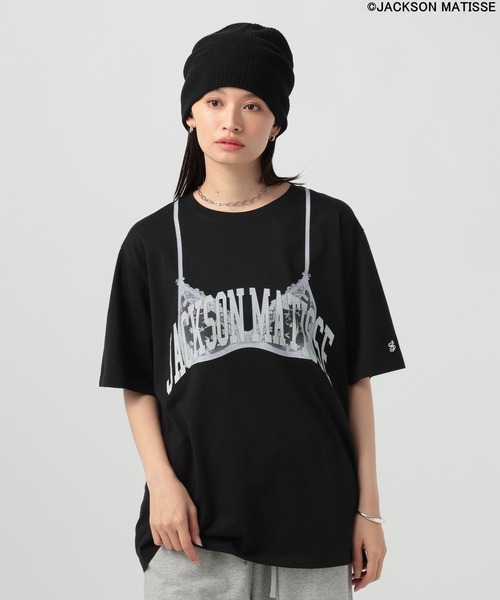 JACKSON MATISSE(ジャクソンマティス)の「【JACKSON MATISSE/BAYFLOW】ランジェリープリントT(Tシャツ/カットソー・レディース・ブラック/ホワイト・FREE)」の22枚目の写真