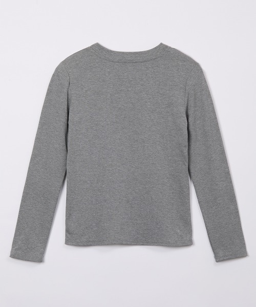 leinwande(ラインヴァンド)の「Padded Long T-Shirt / パッドロングTシャツ(Tシャツ/カットソー・レディース・White/GRAY/Black・ONE SIZE)」の6枚目の写真