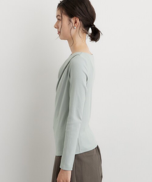 THE SHOP TK (ザ ショップ ティーケー )の「ドレープネック リブカットソー(Tシャツ/カットソー・レディース・ブラック/ライトブルー/アイボリー・12/13)」の12枚目の写真
