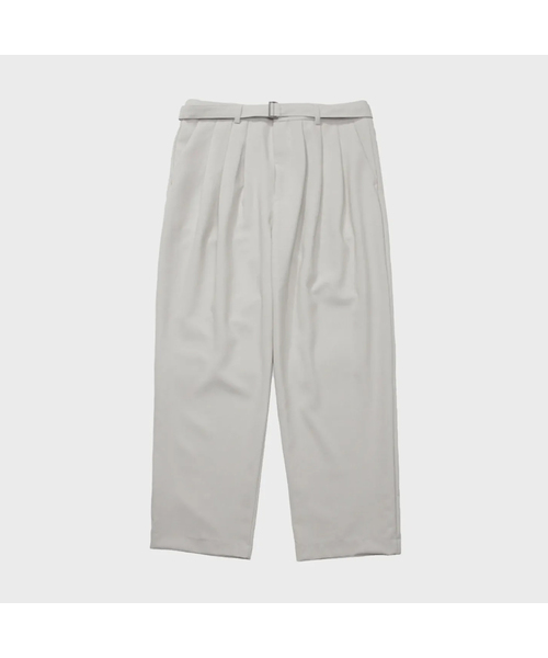 TY(ティワイ)の「ベルト付きオールデイスリーピンタックパンツ _ ライトグレー(スラックス・レディース・ライトグレー・LARGE/MEDIUM)」の1枚目の写真