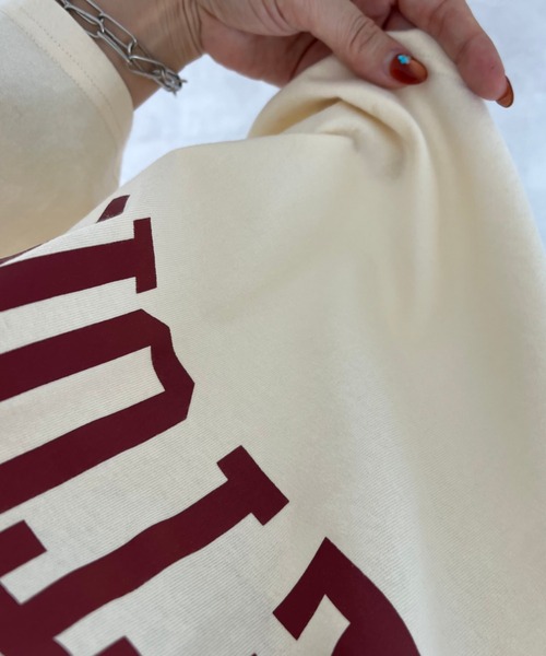 zena(ジェナ)の「ショートBigボリュームプリントTee(Tシャツ/カットソー・レディース・グリーン/アイボリー/チャコールグレー・FREE)」の5枚目の写真
