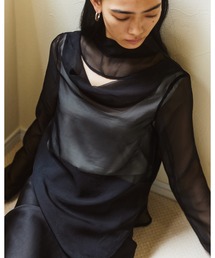 kiehtova | 【kiehtova】FLUID SHEER MOCKNECK TOPS/フルイドシアーモックネックトップス(Tシャツ/カットソー)
