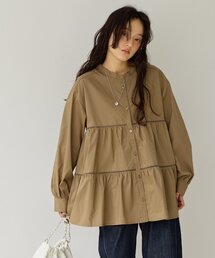 【Noka】ハシゴレースティアードブラウス《WEB限定》