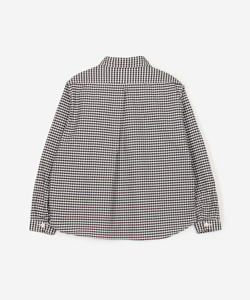 DANTON(ダントン)の「DANTON | オックスフォード 丸襟プルオーバーシャツ CHECK WOMEN(シャツ/ブラウス・レディース・ブラック系その他・38/36/34)」の3枚目の写真
