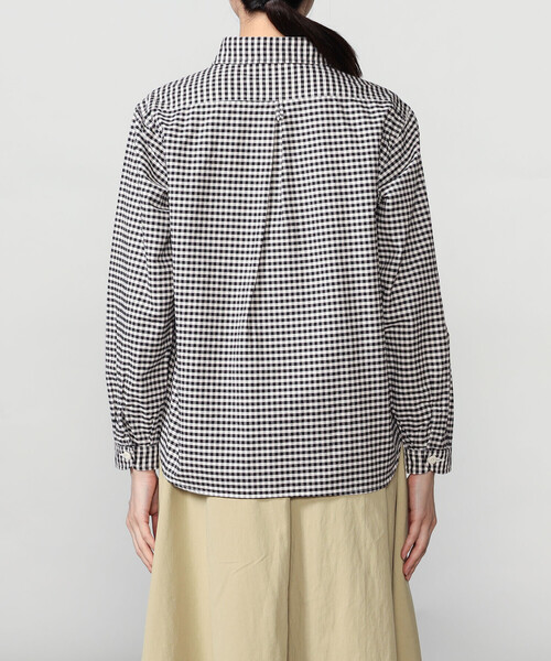 DANTON(ダントン)の「DANTON | オックスフォード 丸襟プルオーバーシャツ CHECK WOMEN(シャツ/ブラウス・レディース・ブラック系その他・38/36/34)」の11枚目の写真