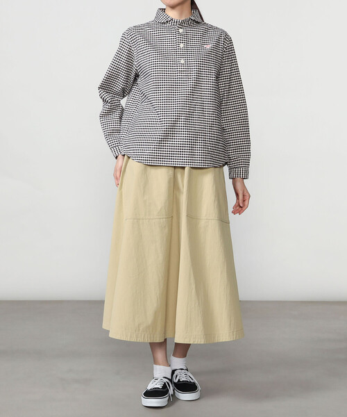 DANTON(ダントン)の「DANTON | オックスフォード 丸襟プルオーバーシャツ CHECK WOMEN(シャツ/ブラウス・レディース・ブラック系その他・38/36/34)」の12枚目の写真