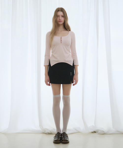 REISE MIYA（レイズミヤ）の「アリンシルキー スリムトップ [ベイビーピンク]（Tシャツ/カットソー・レディース・その他・SMALL/MEDIUM）」の5枚目の写真