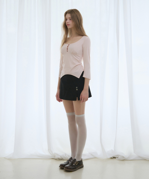 REISE MIYA（レイズミヤ）の「アリンシルキー スリムトップ [ベイビーピンク]（Tシャツ/カットソー・レディース・その他・SMALL/MEDIUM）」の4枚目の写真