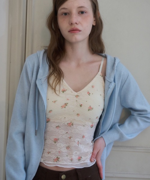 Birthday room（バースデイルーム）の「ヴィンテージフラワーキャミ/Vintage Floral Camisole（キャミソール・レディース・ホワイト/アイボリー・FREE）」の10枚目の写真