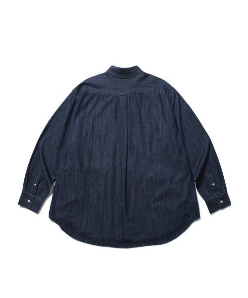 ANGLAN(アングラン)の「Double Button Denim Shirt - Indigo(シャツ/ブラウス・メンズ・その他・ONE SIZE)」の2枚目の写真