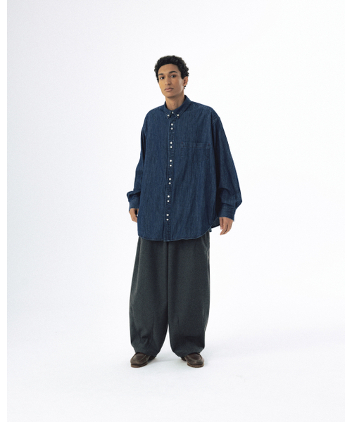 ANGLAN(アングラン)の「Double Button Denim Shirt - Indigo(シャツ/ブラウス・メンズ・その他・ONE SIZE)」の3枚目の写真
