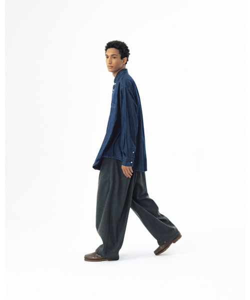 ANGLAN(アングラン)の「Double Button Denim Shirt - Indigo(シャツ/ブラウス・メンズ・その他・ONE SIZE)」の4枚目の写真
