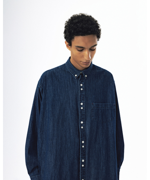 ANGLAN(アングラン)の「Double Button Denim Shirt - Indigo(シャツ/ブラウス・メンズ・その他・ONE SIZE)」の5枚目の写真