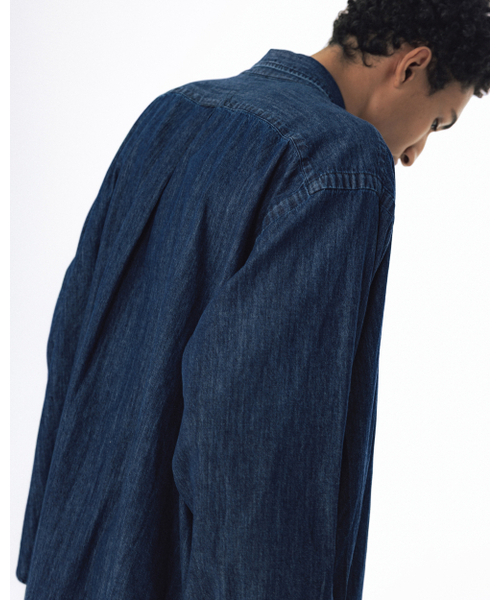 ANGLAN(アングラン)の「Double Button Denim Shirt - Indigo(シャツ/ブラウス・メンズ・その他・ONE SIZE)」の7枚目の写真