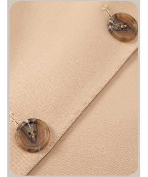LA POMME petit(ラポミ・プチ)の「Loose Suit Stripe Cuff Jacket/ルーズストライプ袖口ジャケット(テーラードジャケット・レディース・ブルー/ブラウン/ブラック・FREE)」の16枚目の写真