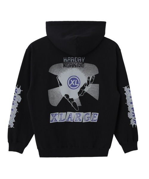XLARGE(エクストララージ)の「MULTI LOGO ZIP HOODED SWEATSHIRT(パーカー・メンズ・アッシュ/グリーン/ネイビー/ブラック・S/M/L/XL)」の12枚目の写真