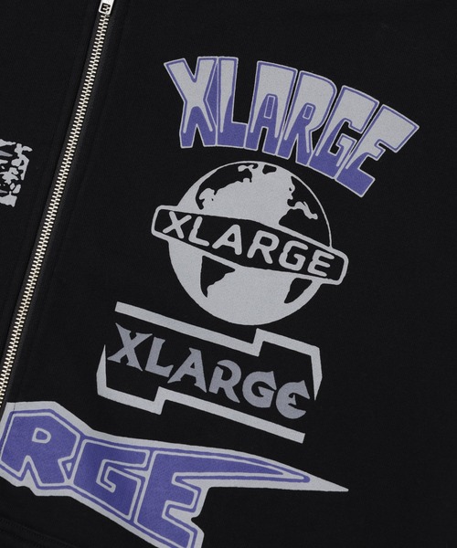 XLARGE(エクストララージ)の「MULTI LOGO ZIP HOODED SWEATSHIRT(パーカー・メンズ・アッシュ/グリーン/ネイビー/ブラック・S/M/L/XL)」の19枚目の写真