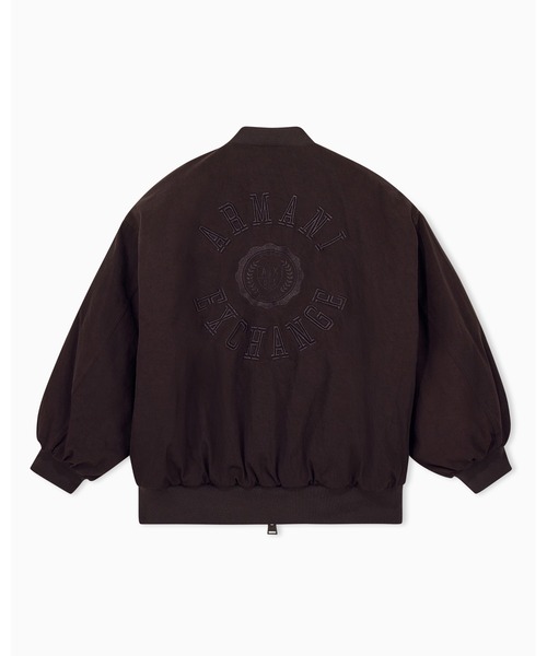 ARMANI EXCHANGE(アルマーニエクスチェンジ)の「【A|X アルマーニ エクスチェンジ】CO エンブロイダリーロゴ オーバーサイズボンバージャケット(ブルゾン・レディース・ダークブラウン・LARGE/X-SMALL/X-LARGE/SMALL/MEDIUM)」の7枚目の写真