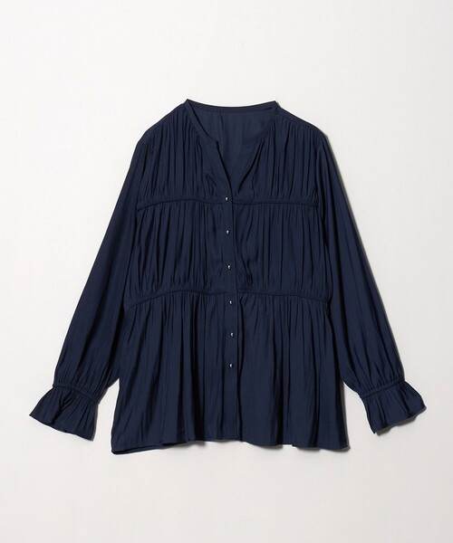 A DAY IN THE LIFE UNITED ARROWS(アデイインザライフユナイテッドアローズ)の「ギャザースキッパーブラウス <A DAY IN THE LIFE>(シャツ/ブラウス・レディース・オフホワイト/ダークブラウン/ロイヤルブルー・FREE)」の3枚目の写真