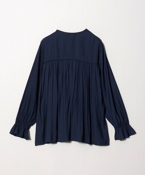 A DAY IN THE LIFE UNITED ARROWS(アデイインザライフユナイテッドアローズ)の「ギャザースキッパーブラウス <A DAY IN THE LIFE>(シャツ/ブラウス・レディース・オフホワイト/ダークブラウン/ロイヤルブルー・FREE)」の4枚目の写真
