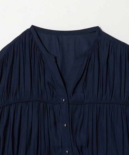 A DAY IN THE LIFE UNITED ARROWS(アデイインザライフユナイテッドアローズ)の「ギャザースキッパーブラウス <A DAY IN THE LIFE>(シャツ/ブラウス・レディース・オフホワイト/ダークブラウン/ロイヤルブルー・FREE)」の5枚目の写真