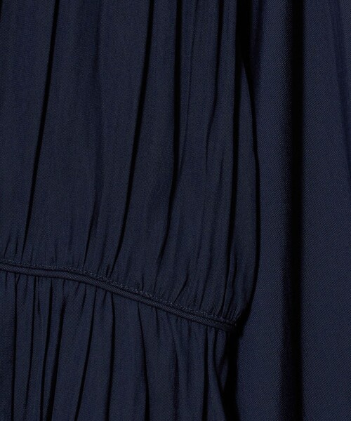 A DAY IN THE LIFE UNITED ARROWS(アデイインザライフユナイテッドアローズ)の「ギャザースキッパーブラウス <A DAY IN THE LIFE>(シャツ/ブラウス・レディース・オフホワイト/ダークブラウン/ロイヤルブルー・FREE)」の9枚目の写真