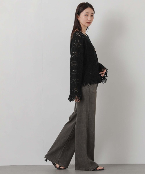Gready Brilliant(グレディブリリアン)の「LISAワイドパンツ(デニムパンツ・レディース・ブラウン・S/M)」の5枚目の写真