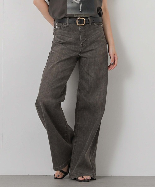 Gready Brilliant(グレディブリリアン)の「LISAワイドパンツ(デニムパンツ・レディース・ブラウン・S/M)」の7枚目の写真