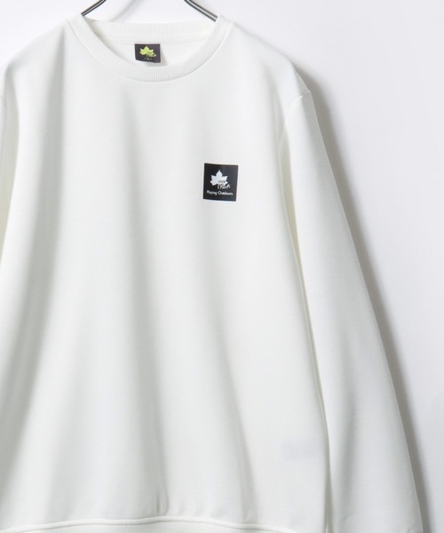 LOGOS(ロゴス)の「2026AW LOGOS/ロゴス 裏毛 ワンポイントボックスロゴ 無地 スウェットトレーナー レディース メンズ(スウェット・メンズ・ブラック/ホワイト/オリーブ/ネイビー/レッド/カーキ/グリーン・L/M/LL)」の1枚目の写真
