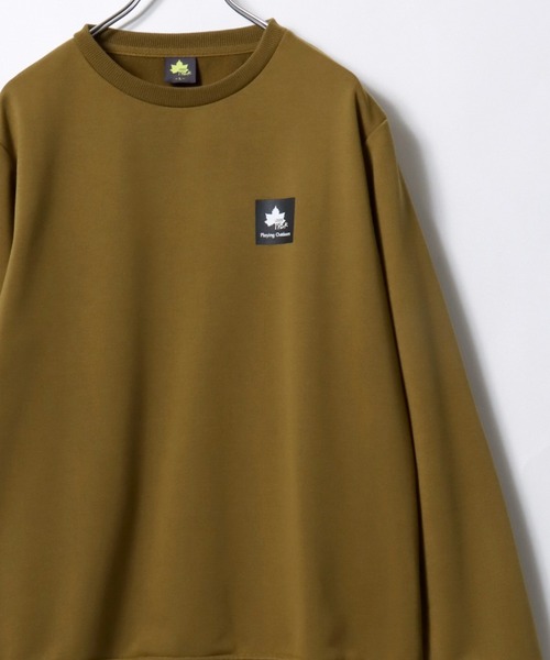 LOGOS(ロゴス)の「2026AW LOGOS/ロゴス 裏毛 ワンポイントボックスロゴ 無地 スウェットトレーナー レディース メンズ(スウェット・メンズ・ブラック/ホワイト/オリーブ/ネイビー/レッド/カーキ/グリーン・L/M/LL)」の3枚目の写真