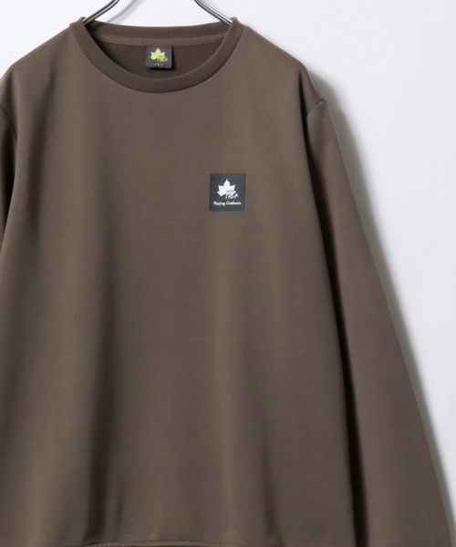LOGOS(ロゴス)の「2026AW LOGOS/ロゴス 裏毛 ワンポイントボックスロゴ 無地 スウェットトレーナー レディース メンズ(スウェット・メンズ・ブラック/ホワイト/オリーブ/ネイビー/レッド/カーキ/グリーン・L/M/LL)」の4枚目の写真