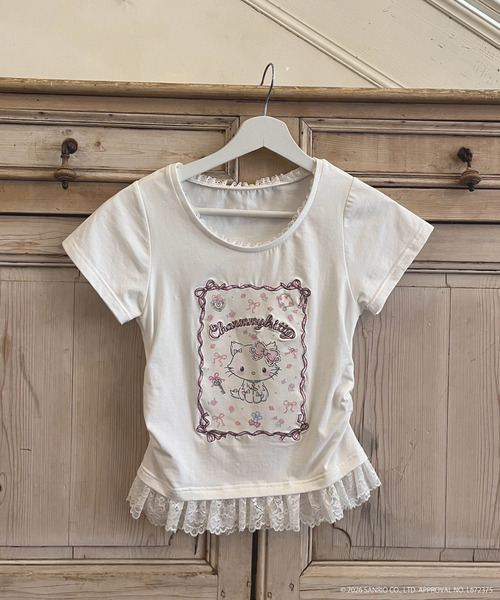 MORE self LOVE(モアセルフラブ)の「【CHARMMY KITTY】RIBBON TEE(Tシャツ/カットソー・レディース・ブラック/オフホワイト・FREE)」の13枚目の写真