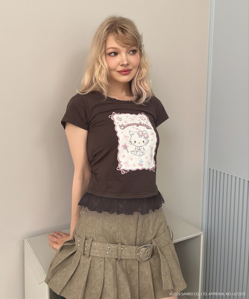 MORE self LOVE(モアセルフラブ)の「【CHARMMY KITTY】RIBBON TEE(Tシャツ/カットソー・レディース・ブラック/オフホワイト・FREE)」の16枚目の写真