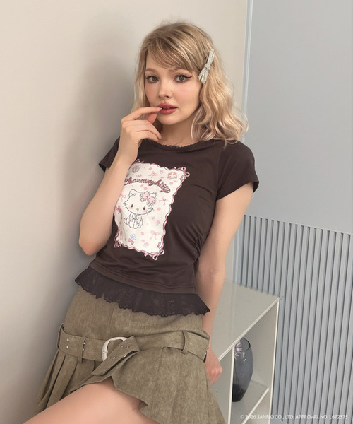 MORE self LOVE(モアセルフラブ)の「【CHARMMY KITTY】RIBBON TEE(Tシャツ/カットソー・レディース・ブラック/オフホワイト・FREE)」の17枚目の写真