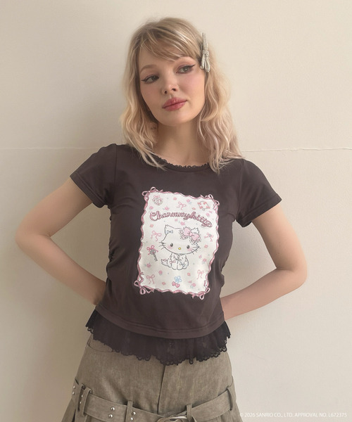 MORE self LOVE(モアセルフラブ)の「【CHARMMY KITTY】RIBBON TEE(Tシャツ/カットソー・レディース・ブラック/オフホワイト・FREE)」の18枚目の写真